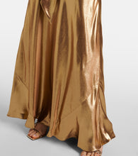 Galvan Solar Gaze scarf-detail satin gown