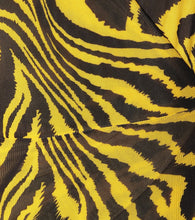 Ganni Animal-print mesh wrap dress