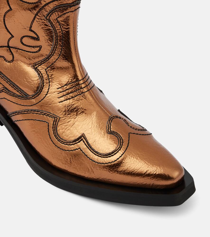 Ganni Black Feminine faux leather knee-high boots