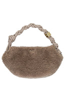 Ganni Bou Mini Faux Fur Bag in Grey