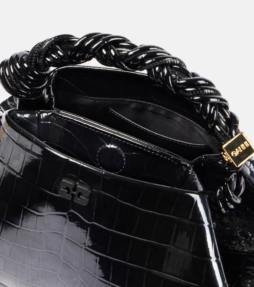 Ganni Bou Mini croc-effect tote bag