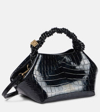 Ganni Bou Mini croc-effect tote bag