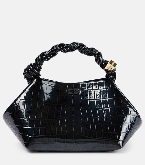 Ganni Bou Mini croc-effect tote bag. Shop Ganni Top-Handle Bags for women now.