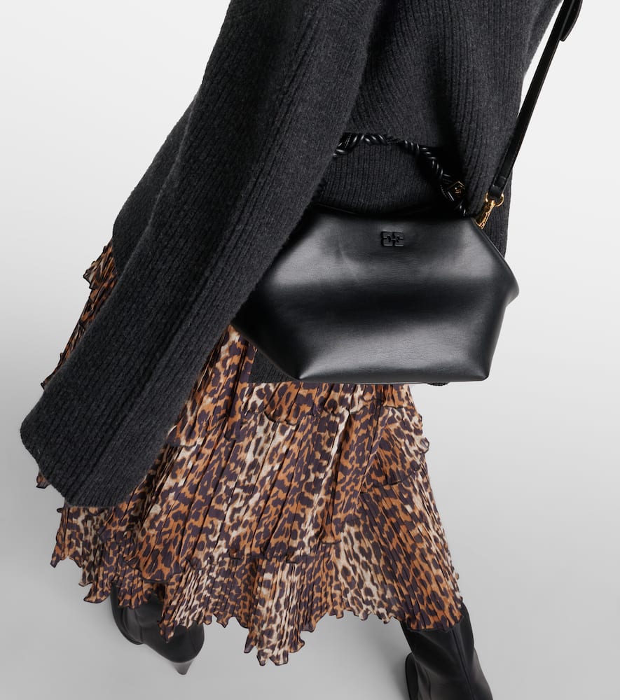 Ganni Bou Small leather tote bag