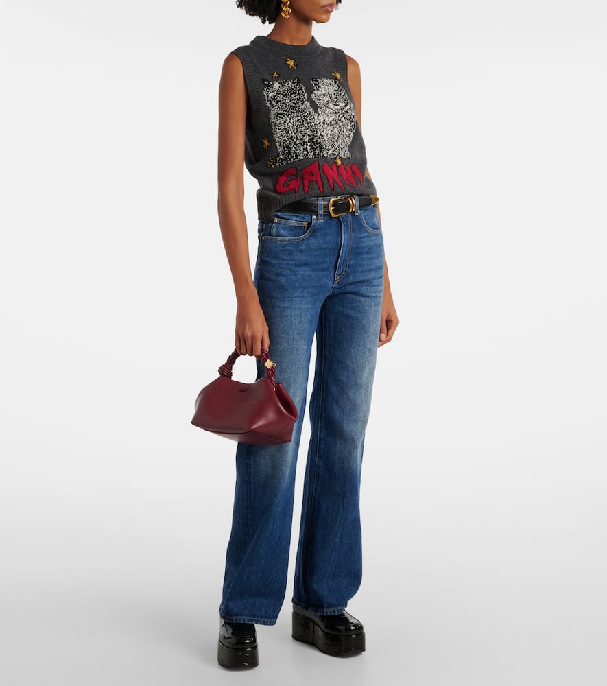 Ganni Bou Small leather shoulder bag