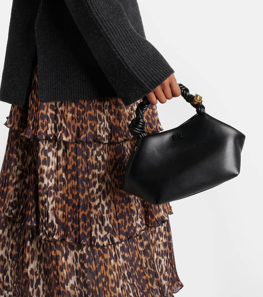 Ganni Bou Small leather tote bag