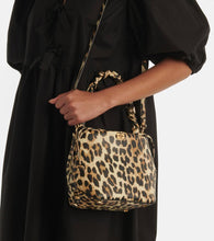 Ganni Bou leopard-print bucket bag