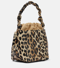 Ganni Bou leopard-print bucket bag