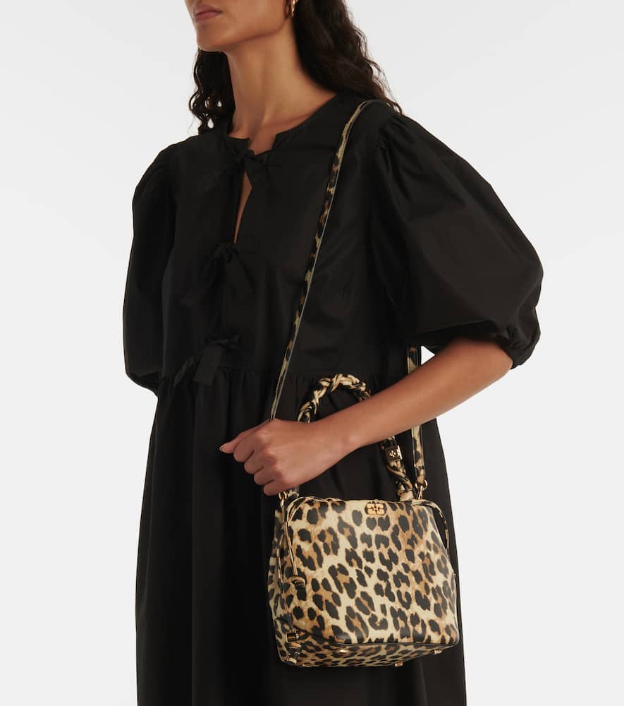 Ganni Bou leopard-print bucket bag