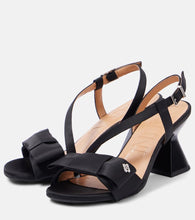 Ganni Bow-detail slingback pumps