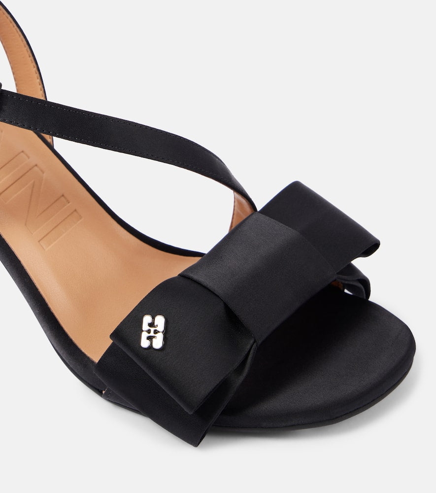 Ganni Bow-detail slingback pumps