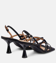 Ganni Bow-embellished satin sandals