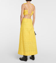 Ganni Broderie anglaise cotton maxi dress