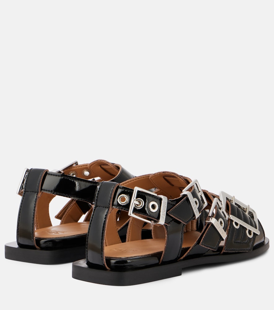 Ganni Buckle-detail sandals