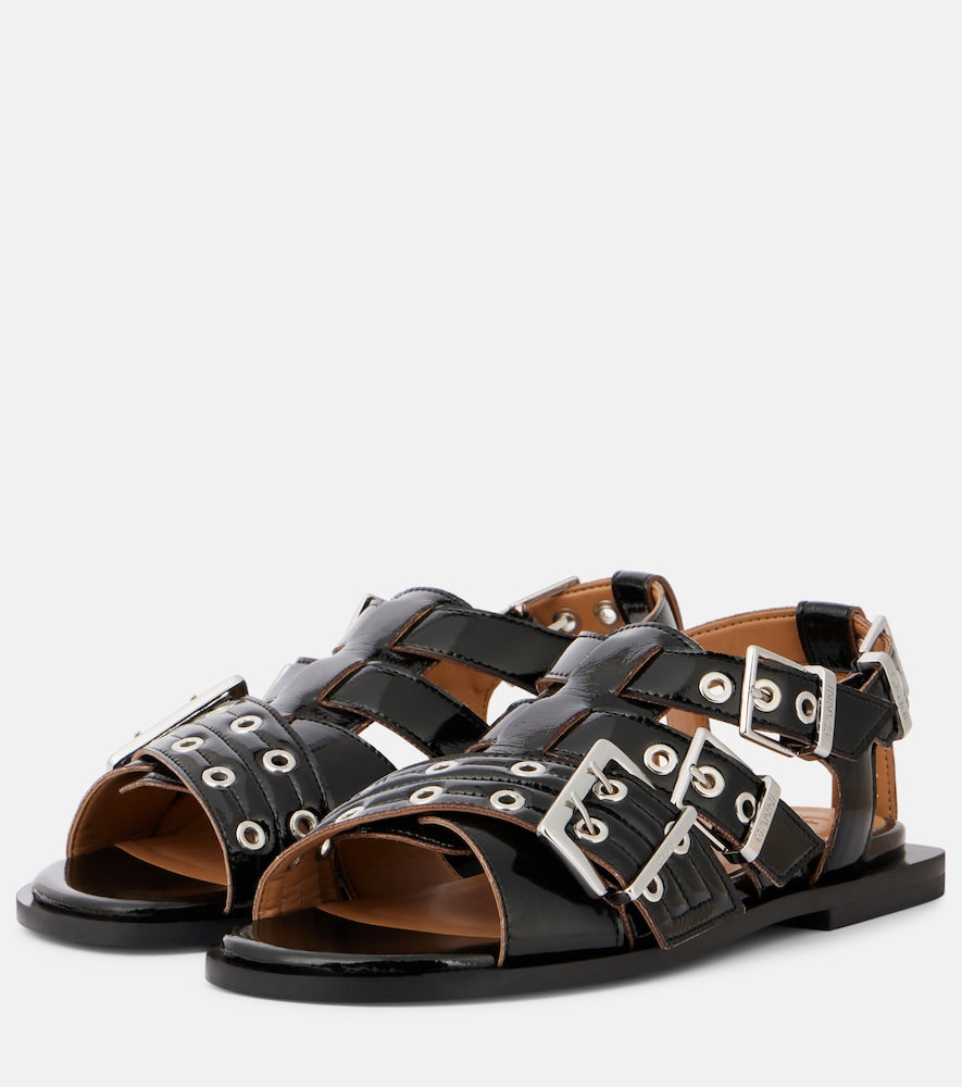 Ganni Buckle-detail sandals