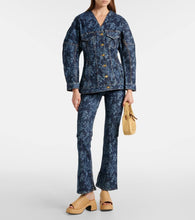 Ganni Butterfly raffia platform mules