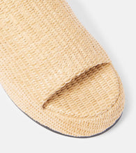 Ganni Butterfly raffia platform mules