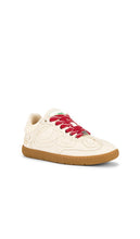 Ganni Canvas Undone Edge Sneaker in Beige