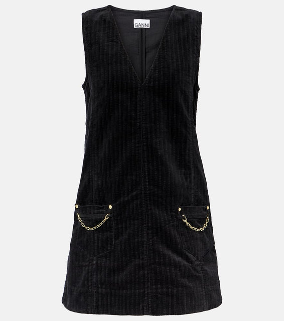 Ganni Cotton corduroy minidress