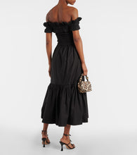 Ganni Cotton poplin midi skirt