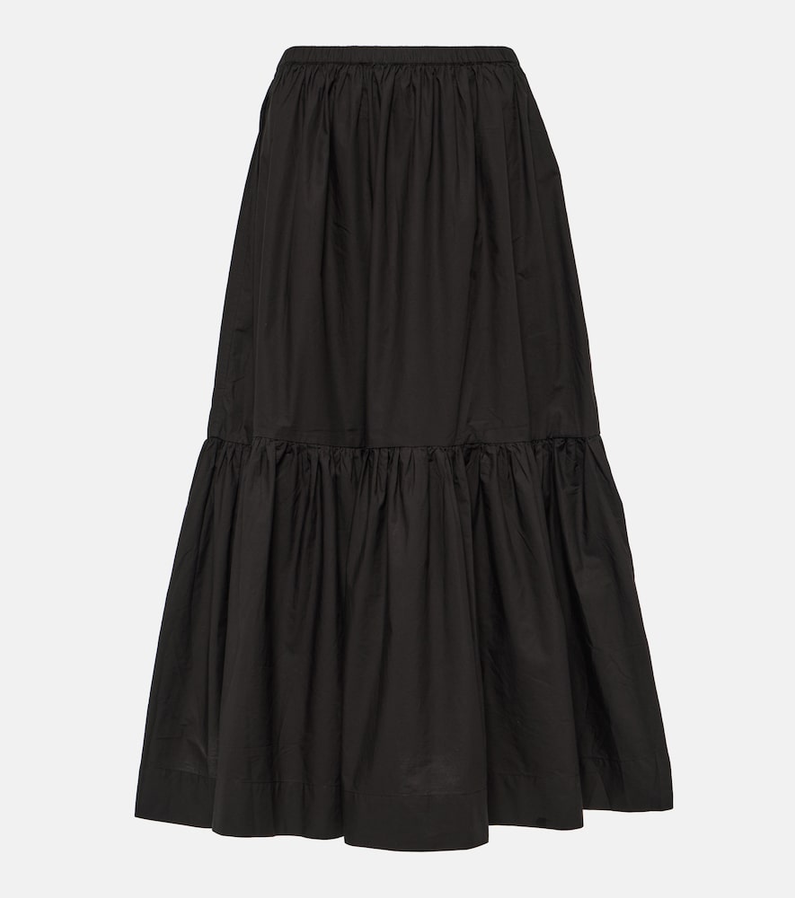 Ganni Cotton poplin midi skirt - Ganni 棉质府绸中长裙