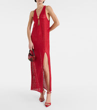 Ganni Cutout mesh maxi dress