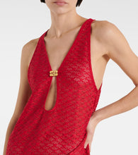 Ganni Cutout mesh maxi dress