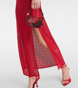 Ganni Cutout mesh maxi dress
