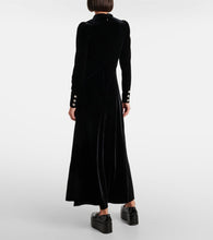 Ganni Cutout velvet midi dress