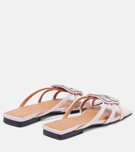 Ganni Embellished faux leather sandals