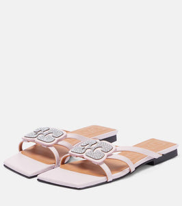 Ganni Embellished faux leather sandals