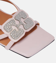 Ganni Embellished faux leather sandals