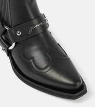 Ganni Embroidered faux leather cowboy boots