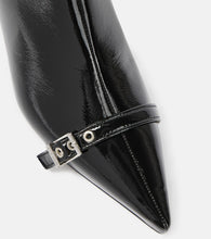 Ganni Eyelets faux leather ankle boots