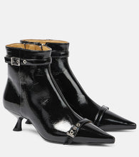 Ganni Eyelets faux leather ankle boots - Ganni 镂空仿皮踝靴