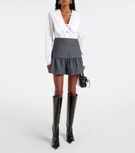 Ganni Eyelets faux leather knee-high boots