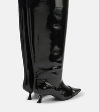 Ganni Eyelets faux leather knee-high boots
