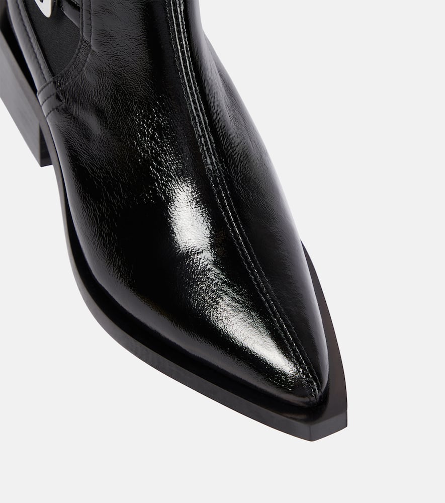 Ganni Faux-leather Chelsea boots