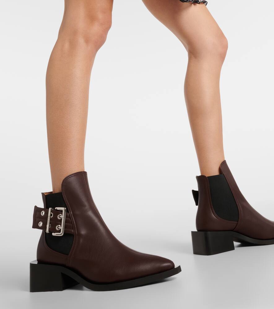 Ganni Faux leather Chelsea boots