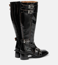 Ganni Feminine faux leather knee-high boots