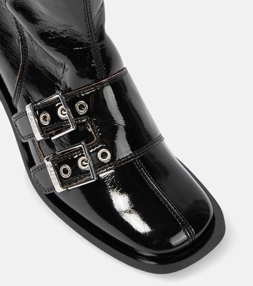 Ganni Feminine faux leather knee-high boots
