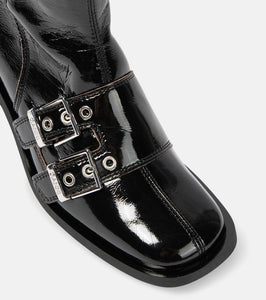 Ganni Feminine faux leather knee-high boots