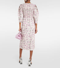 Ganni Floral cotton midi dress