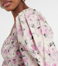 Ganni Floral cotton midi dress