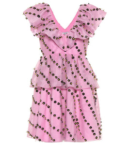 Ganni Floral-embellished dress