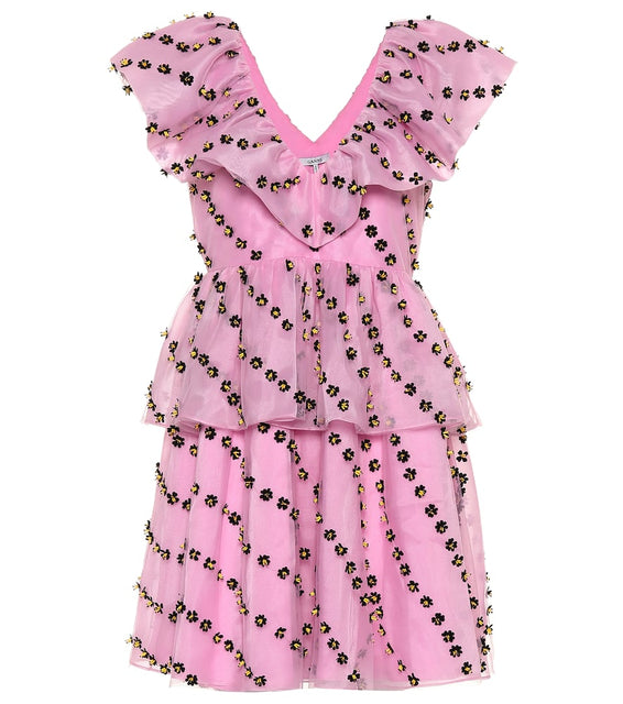 Ganni Floral-embellished dress
