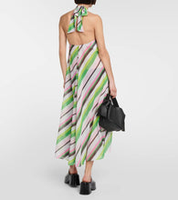 Ganni Halterneck chiffon midi dress