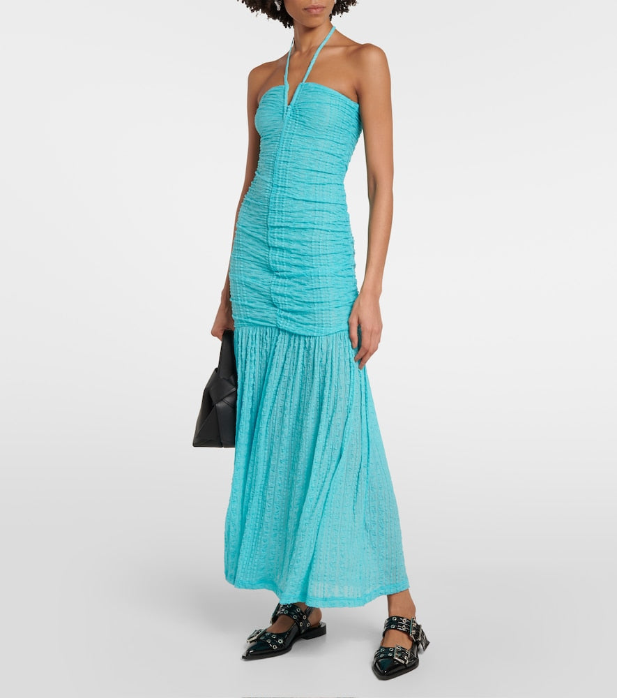 Ganni Halterneck maxi dress