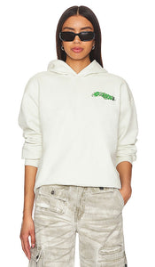 Ganni Isoli Oversized Hoodie in Ivory - Ganni Isoli Sweat à capuche surdimensionné en ivoire - Ganni Isoli 象牙色大廓形连帽衫 - Ganni Isoli Übergroßer Kapuzenpullover in Elfenbein - Ganni Isoli 오버사이즈 후디 - Felpa con cappuccio oversize Ganni Isoli in avorio