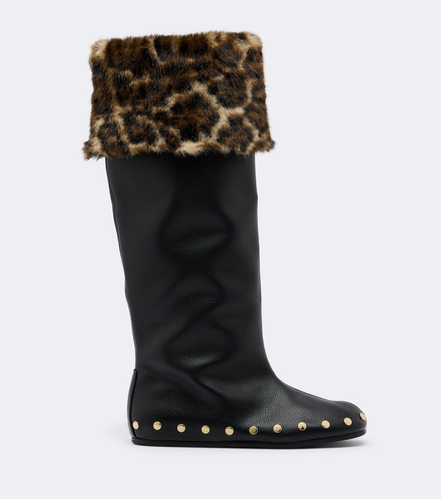 Ganni Jenny studded knee-high boots